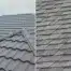 2 roofs being compared, metal vs shingle